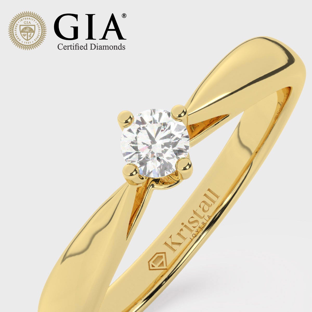 Anillo con diamante desde 0.18 ct