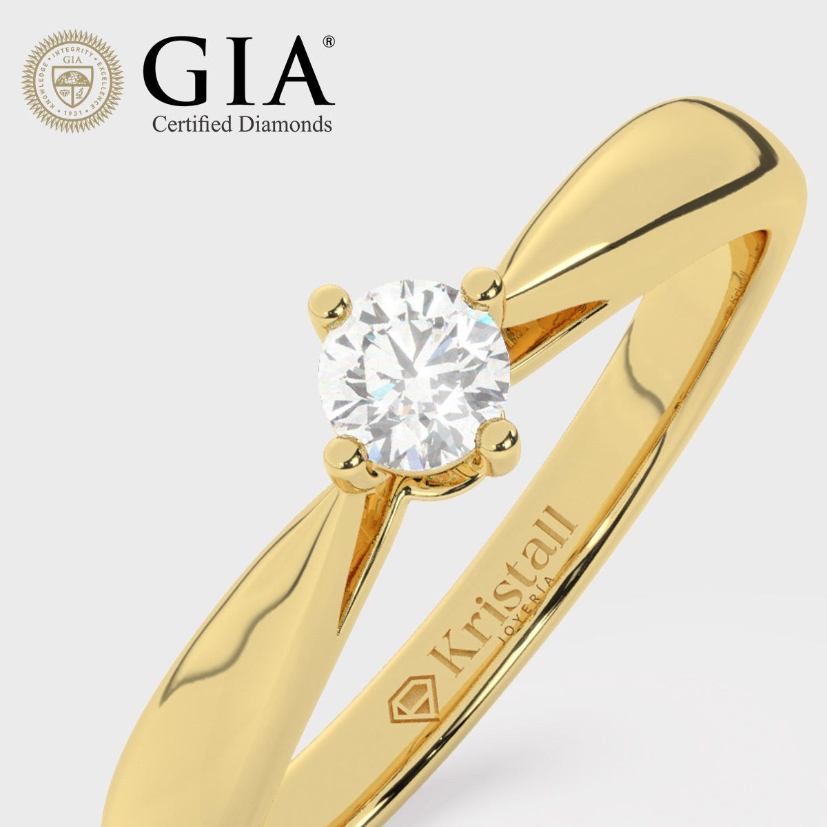 Anillo con diamante desde 0.30 ct