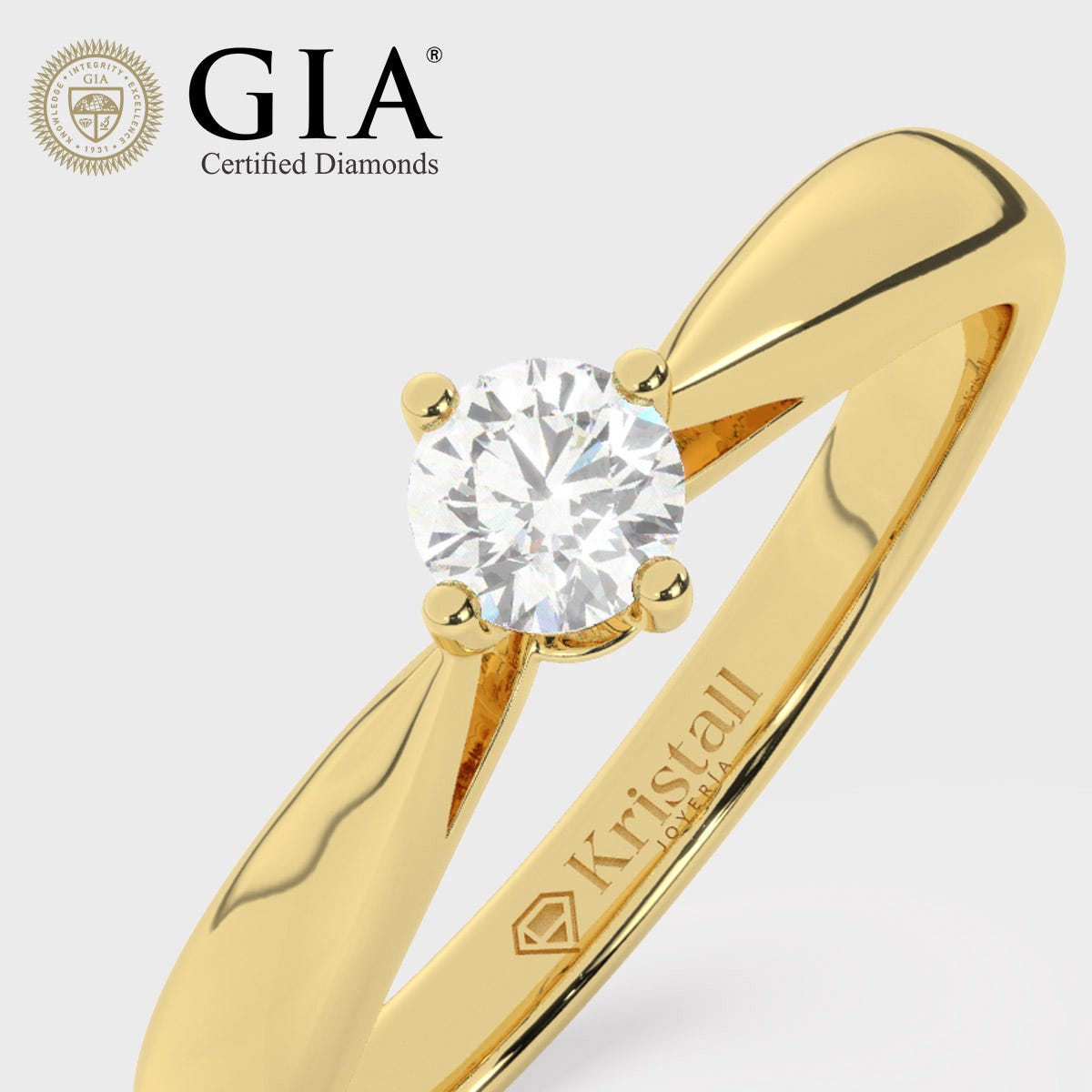 Anillo con diamante desde 0.35 ct