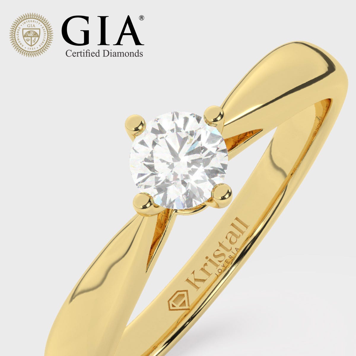 Anillo con diamante desde 0.40 ct