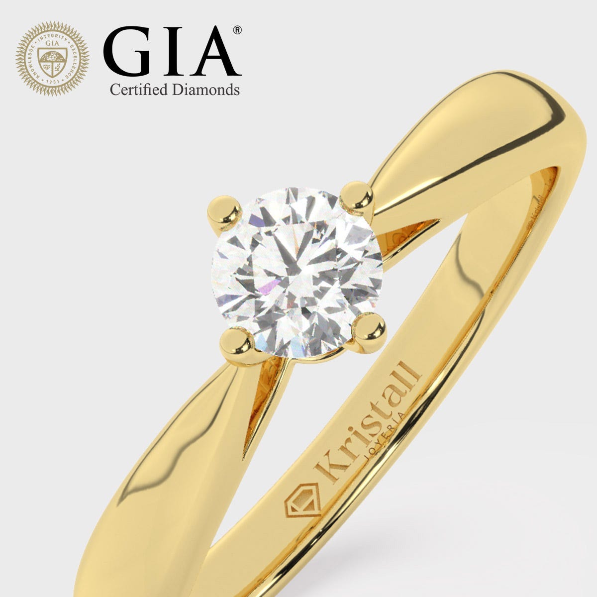 Anillo con diamante desde 0.50 ct